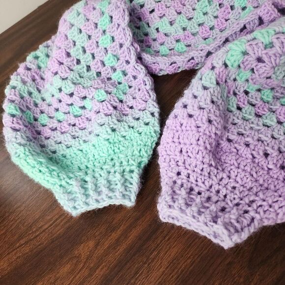 New Handmade Crochet Cardigan Open Front Sweater Premium Acrylic OS - Picture 15 of 16